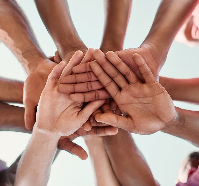 hands together